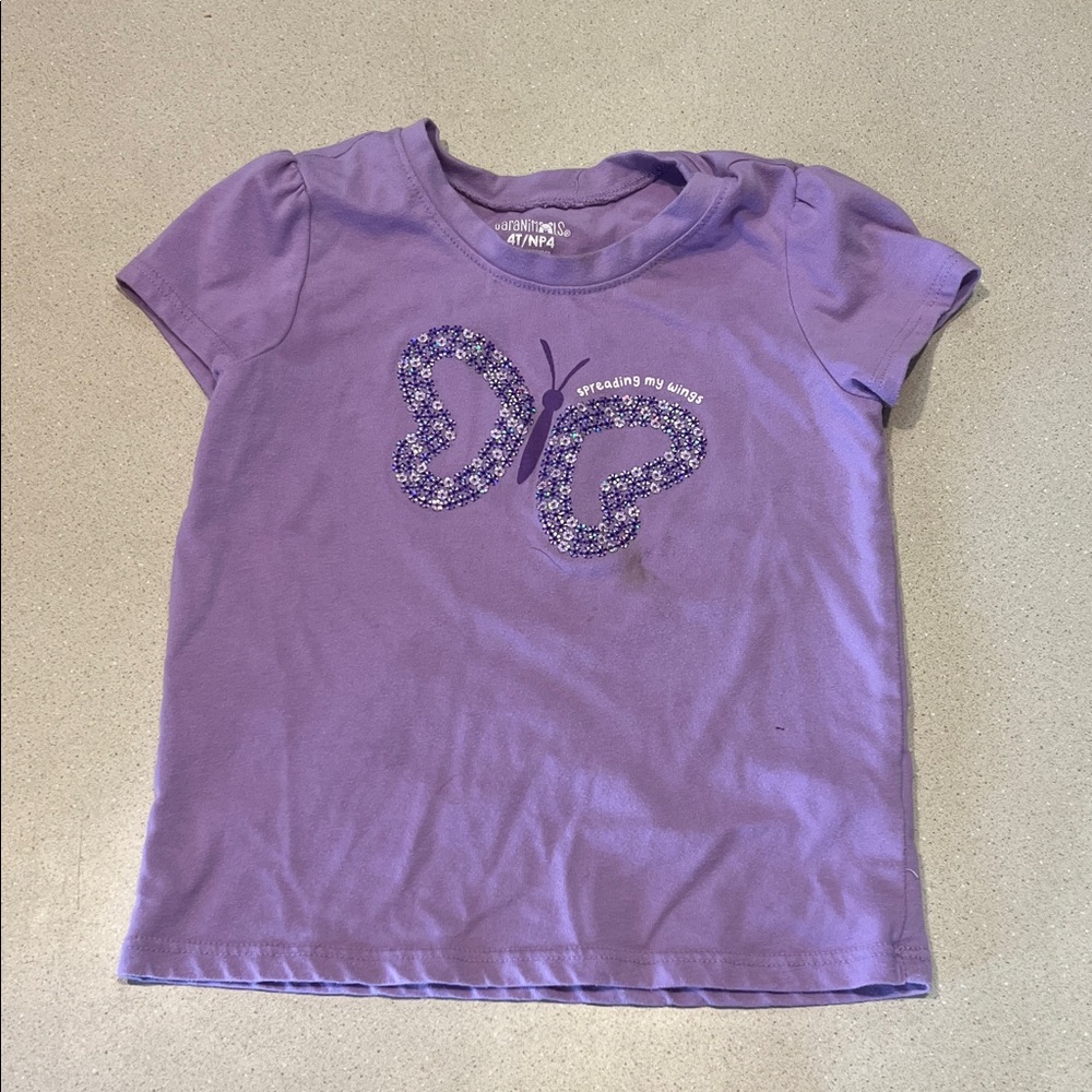 Garanimals Purple Kids T-Shirt with Butterfly Design